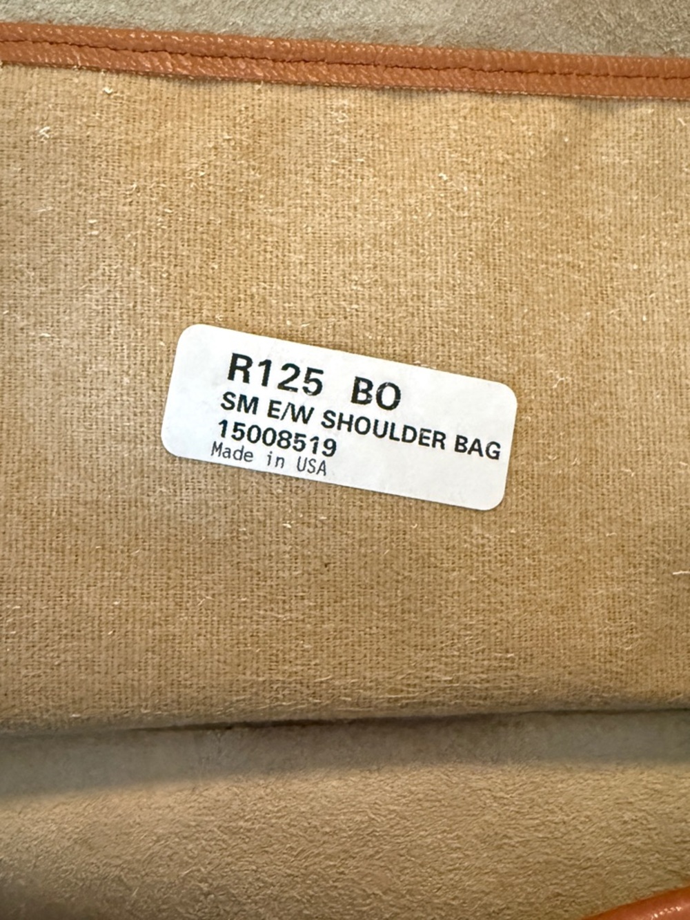 Vintage Dooney & Bourke R125 Bone British Tan All Weather Leather shoulder bag - Picture 13 of 13